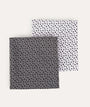 2-Pack Burp Cloth: Happy Dots Grey