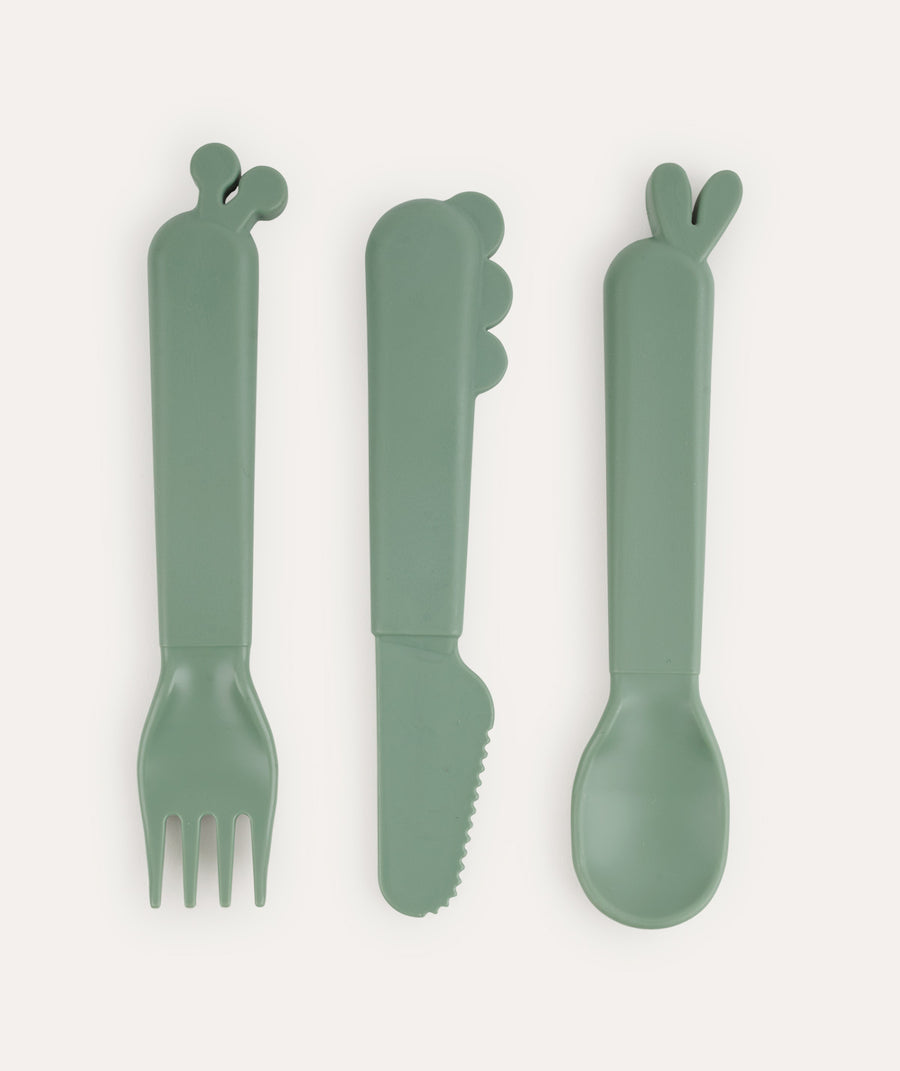 Kiddish Cutlery Set: Green