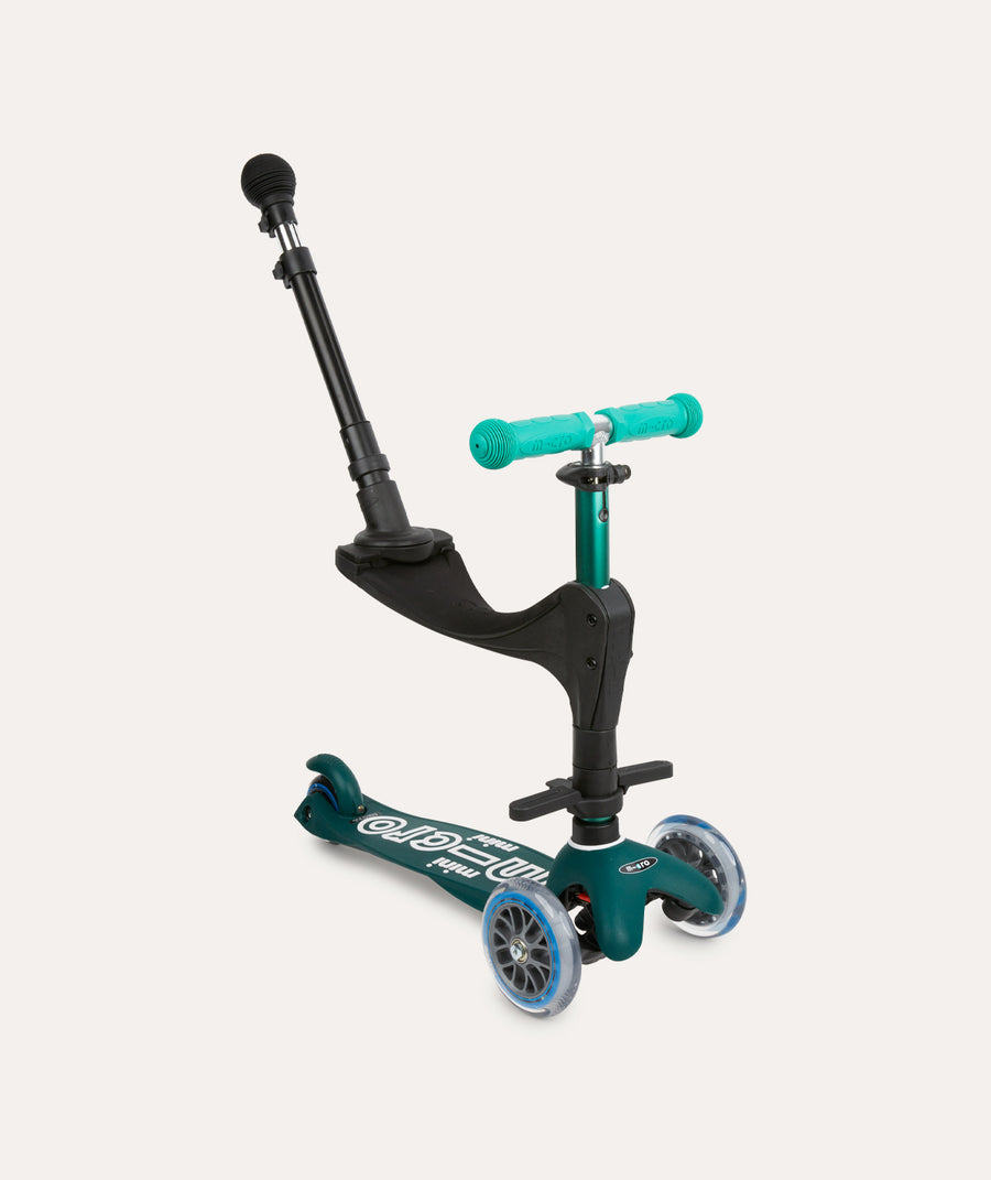 3 in 1 Eco Deluxe Push Along Scooter: Green