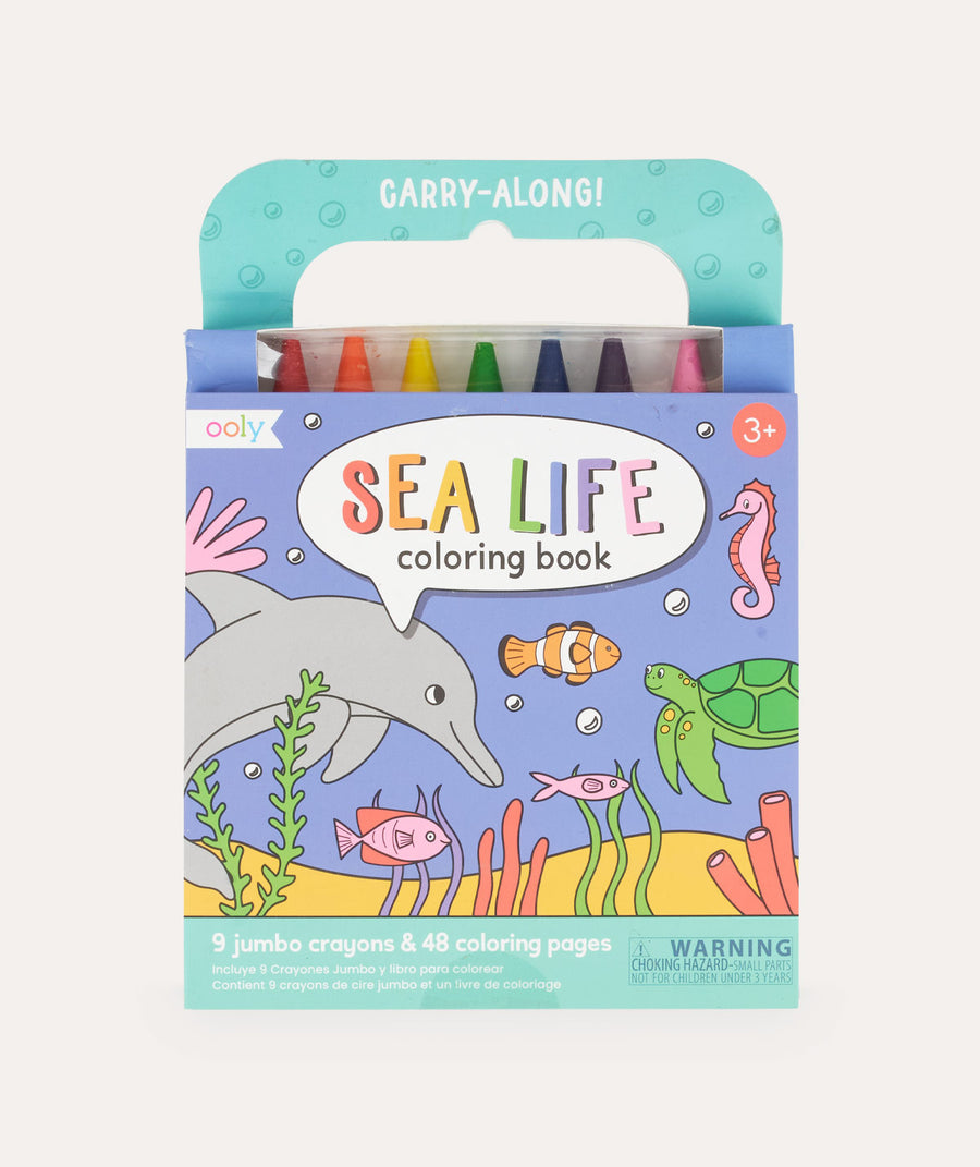 Sea Life Carry Along Crayon & Colouring Book Kit: Sea Life
